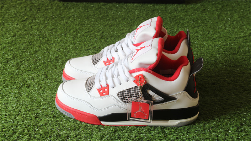 Authentic Air Jordan 4 Retro Fire Red GS